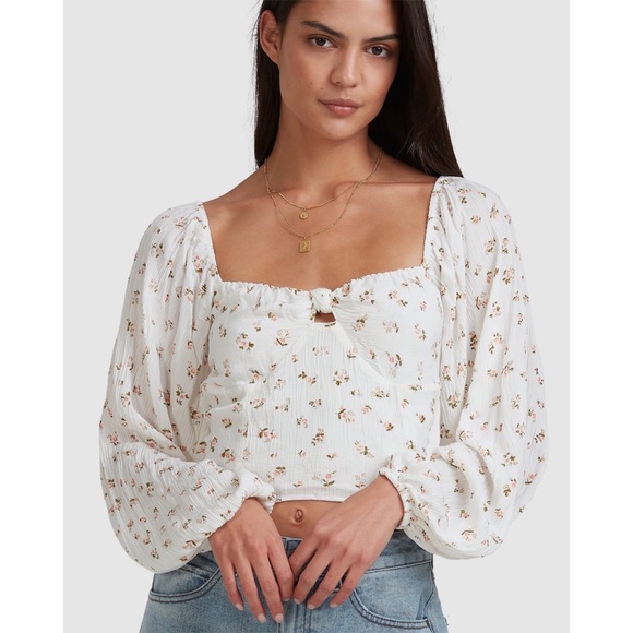 Billabong Romantic Peasant Top - Picture 6 of 10